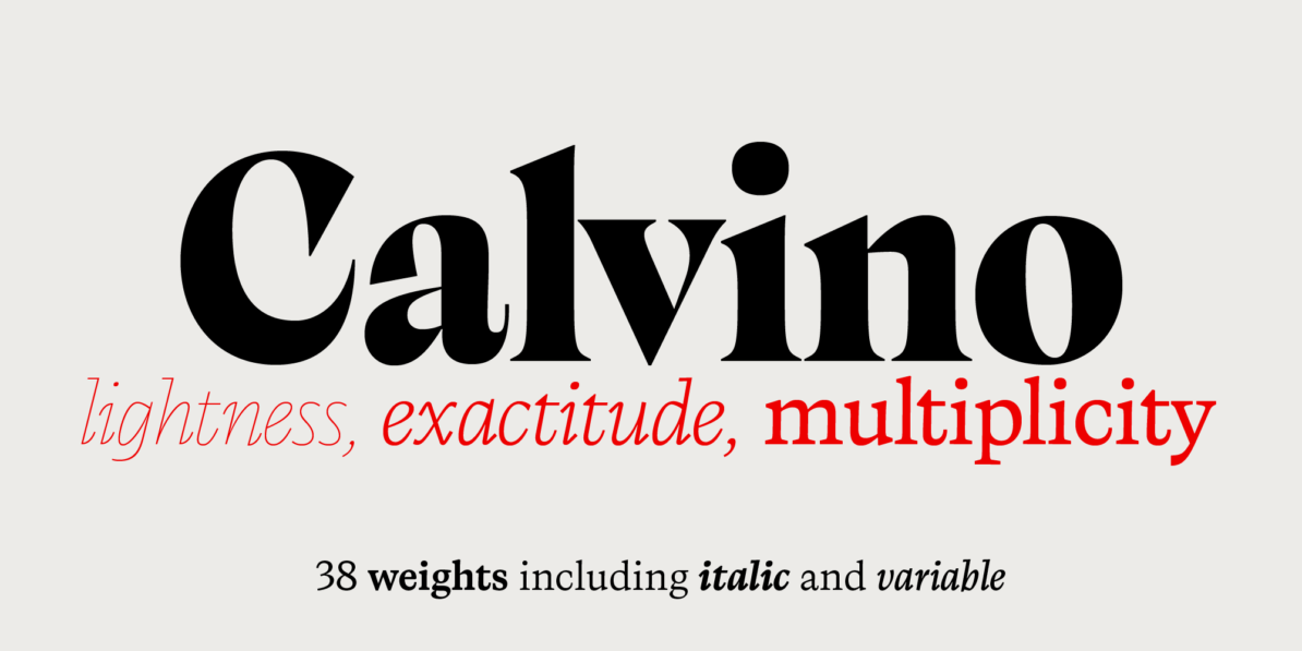 zetafonts Calvino Grande